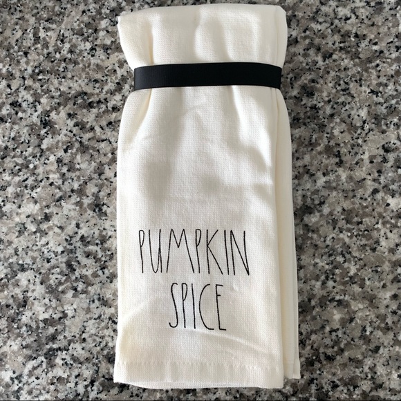 Rae Dunn Kitchen Towel Set of 2 Pumpkin Spice - Picture 2 of 4